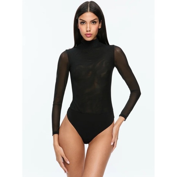 Alice + Olivia NEW Clarinda Turtleneck Bodysuit in Black‎ Size XS MSRP $225 - Picture 1 of 7